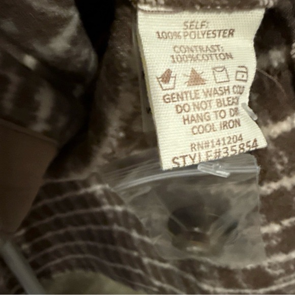 Tan Plaid OVERSIZED Shacket button down shirt Women’s Size S - Picture 7 of 7